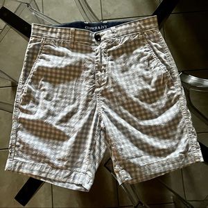 Crown & Ivy™ Blue Gingham Flat Front Madras Shorts sz 30